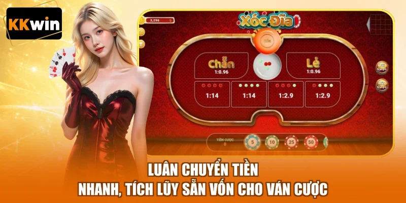 Luân chuyển tiền nhanh, tích lũy sẵn vốn cho ván cược